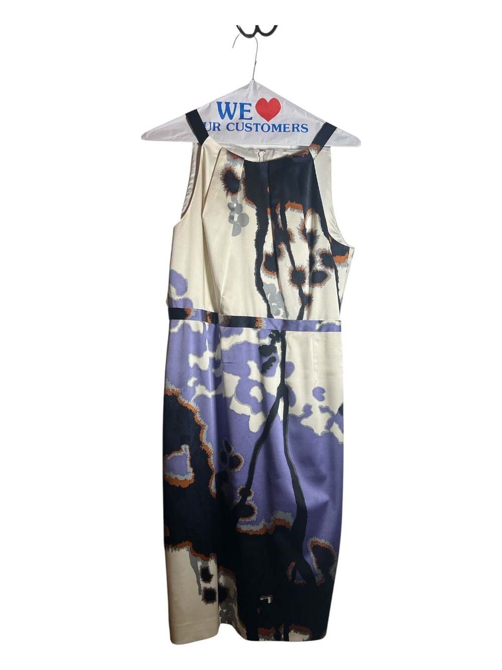 T Tahari White and Purple Jocelin Dress size 6